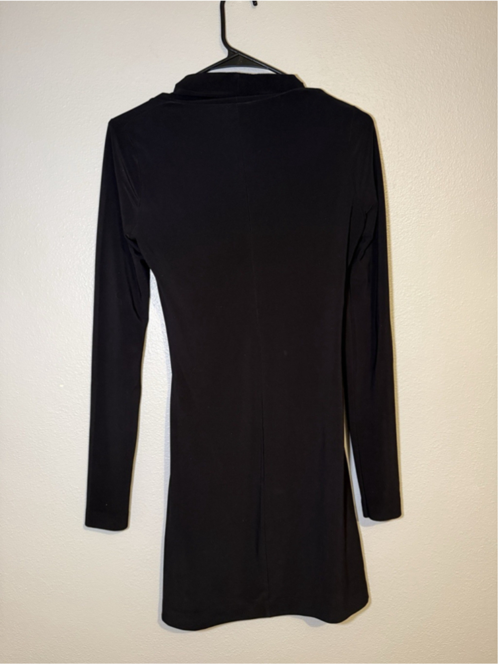 Norma Kamali Black Faux Wrap Side Drape Dress Small - Picture 5 of 5